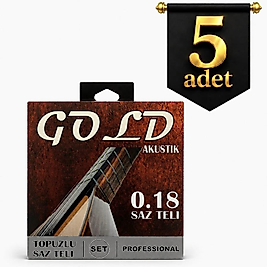 5 Adet 0.18 GOLD Topuzlu Saz Teli