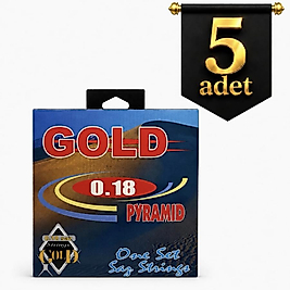 5 Adet 0.18 GOLD PYRAMID Saz Teli( Kısa Sap)
