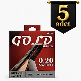 5 Adet 0.20 GOLD Topuzlu  Saz Teli
