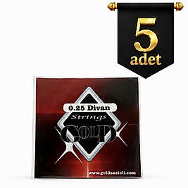 5 Adet 0.25 GOLD Divan Saz Teli