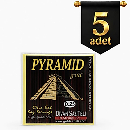 5 Adet 0.25 GOLD PYRAMID Divan Saz Teli
