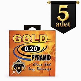 5 Adet 0.20 GOLD PYRAMID Saz Teli( Uzun Sap)