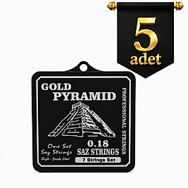 5 Adet 0.18 GOLD PYRAMID Saz Teli(Kısa Sap)
