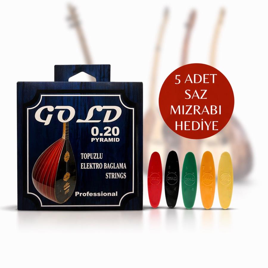 GOLD 0.20 Topuzlu Pyramid Elektro Saz Teli