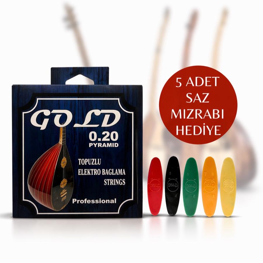 GOLD 0.20 Topuzlu Pyramid Elektro Saz Teli
