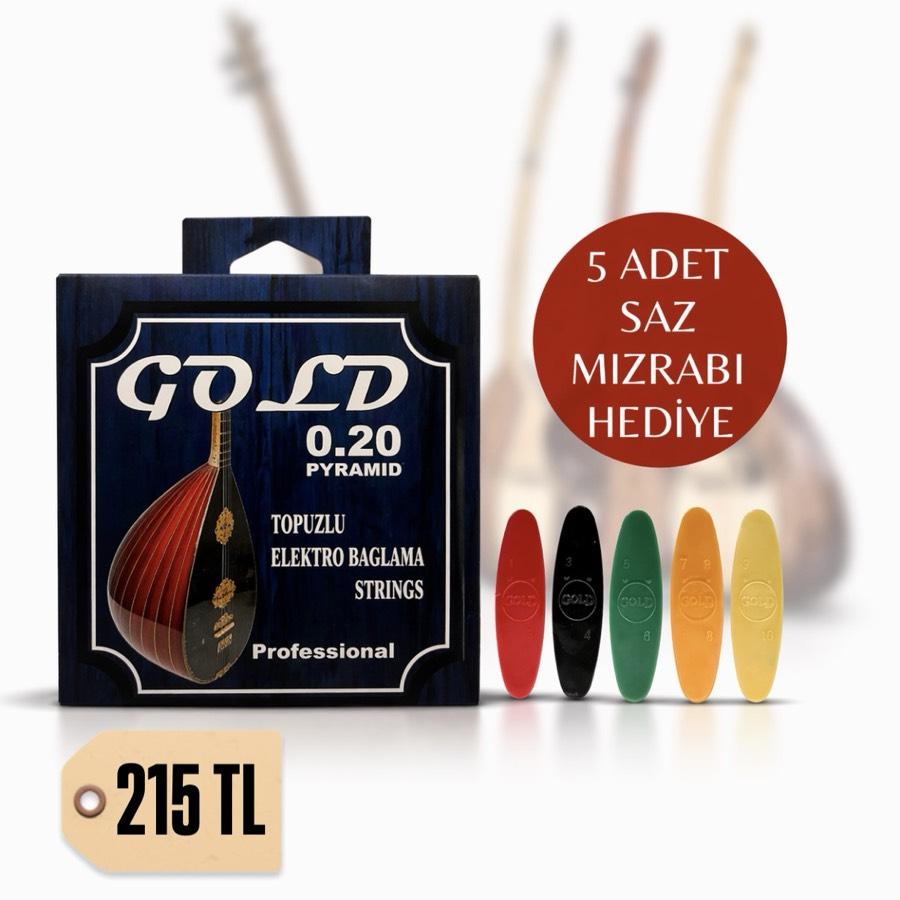 GOLD 0.20 Topuzlu Pyramid Elektro Saz Teli