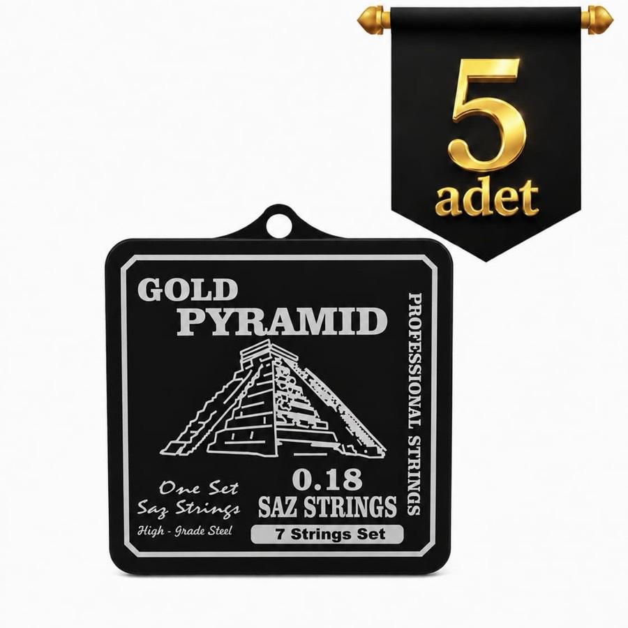 5 Adet 0.18 GOLD PYRAMID Saz Teli(Kısa Sap)