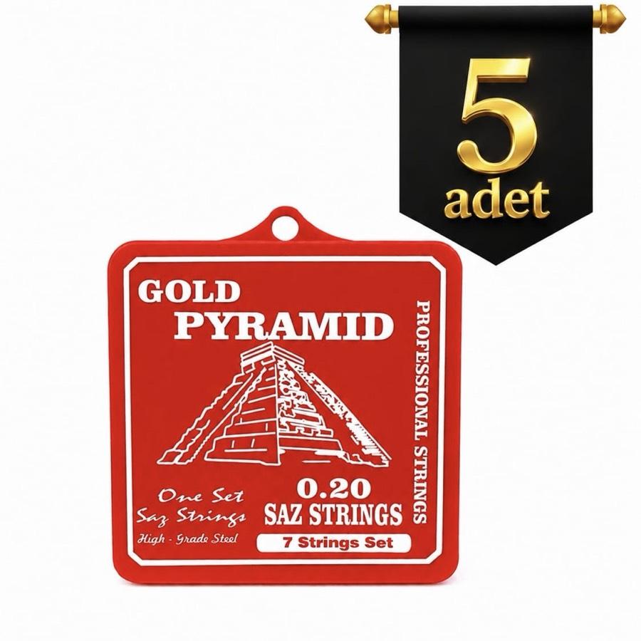 5 Adet 0.20 GOLD PYRAMID Saz Teli(Uzun Sap)