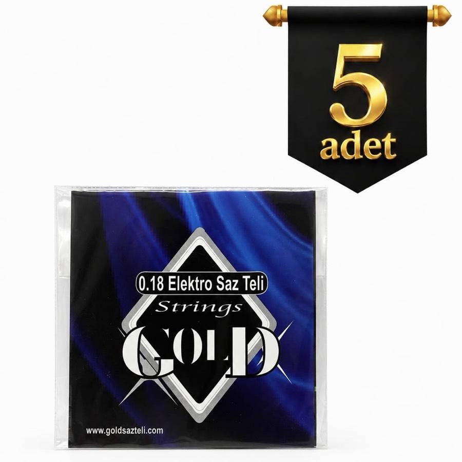 5 Adet 0.18 GOLD Elektro Pyramid Saz Teli Yeni Seri