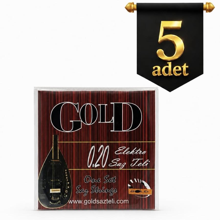 5 Adet 0.20 GOLD Elektro Pyramid Saz Teli Yeni Seri
