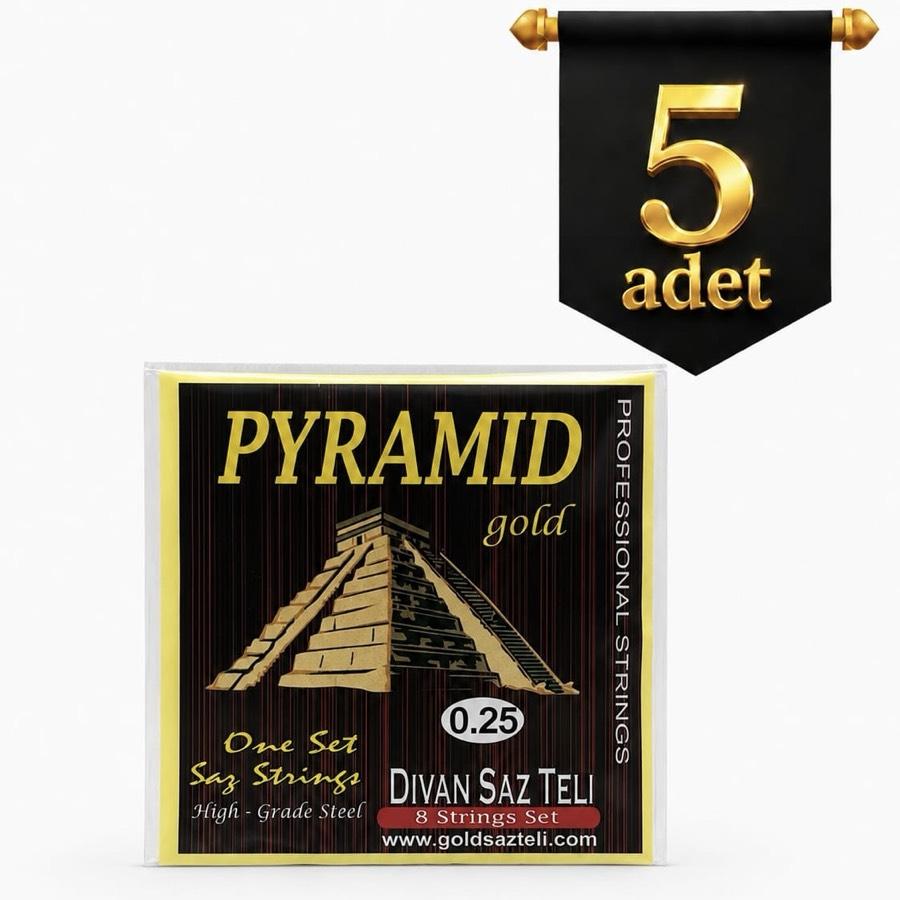 5 Adet 0.25 GOLD PYRAMID Divan Saz Teli