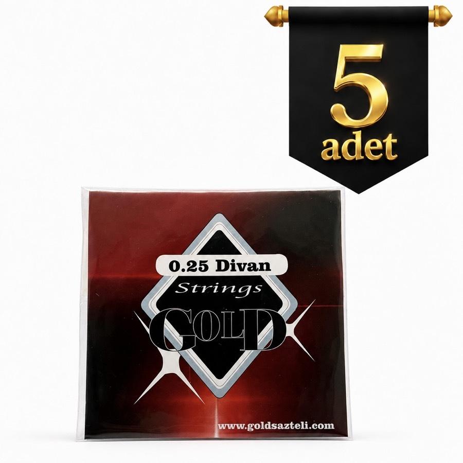 5 Adet 0.25 GOLD Divan Saz Teli
