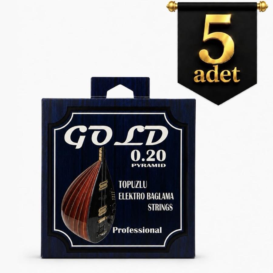 5 Adet 0.20 GOLD PYRAMID Topuzlu Elektro  Saz Teli