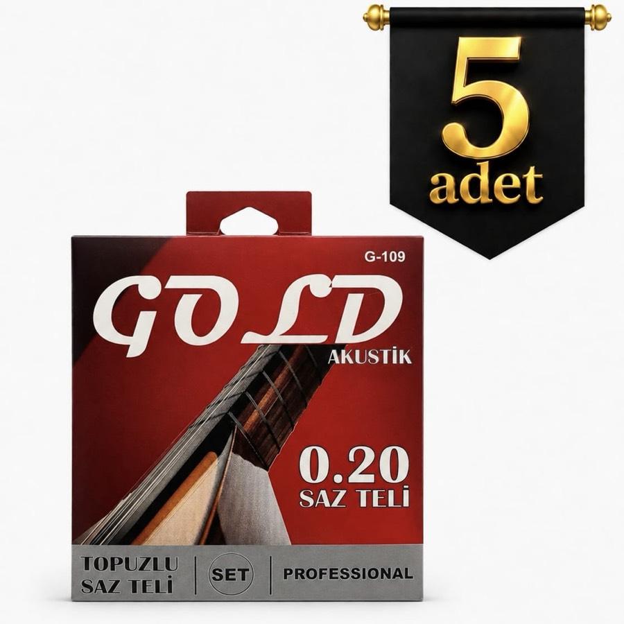 5 Adet 0.20 GOLD Topuzlu  Saz Teli