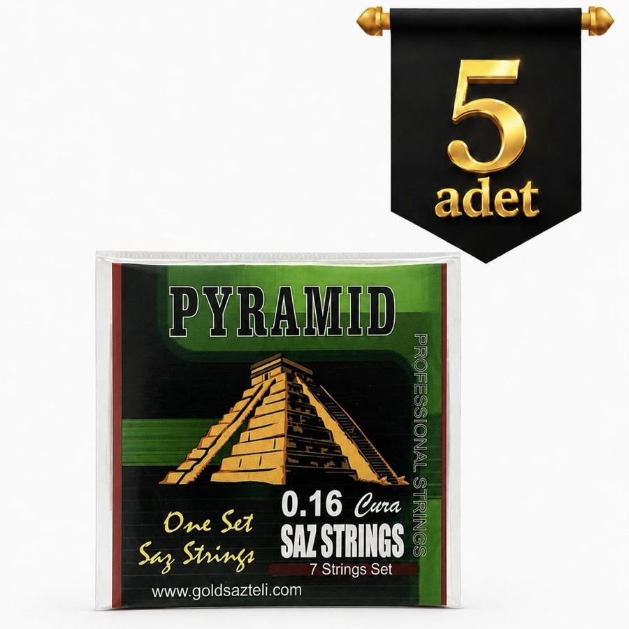 5 Adet 0.16 GOLD PYRAMID Cura Saz Teli